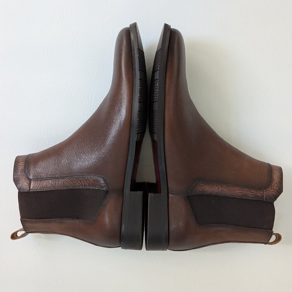 NEW Robert Graham Leather Chelsea Boot Size 11.5 Brown RGB5143 - Picture 6 of 8